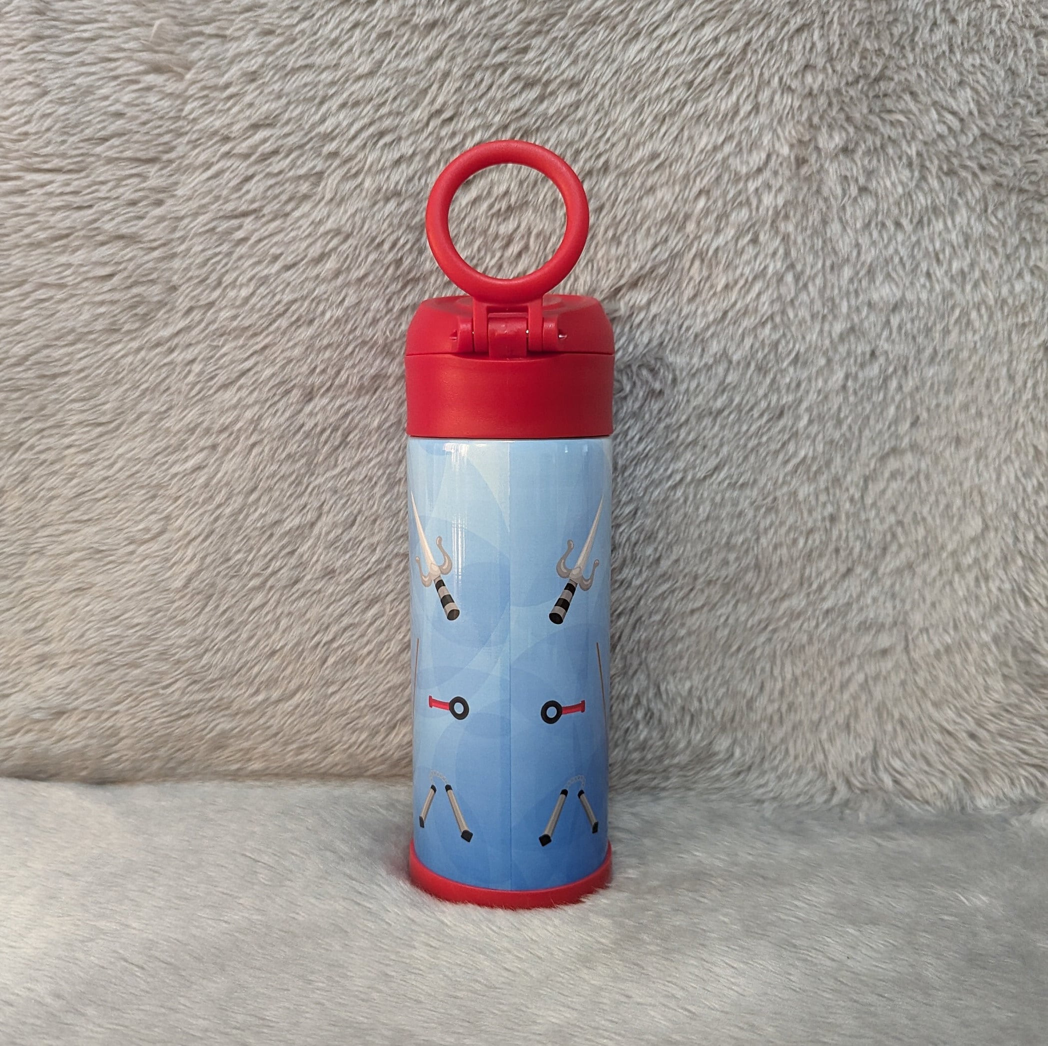 Kids Ninja Water Bottle 12oz With Reusable Straw Can Be Personalized