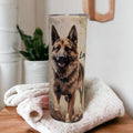 German Shepherd Tumbler 20oz With Reusable Straw, Can Be Personalized
