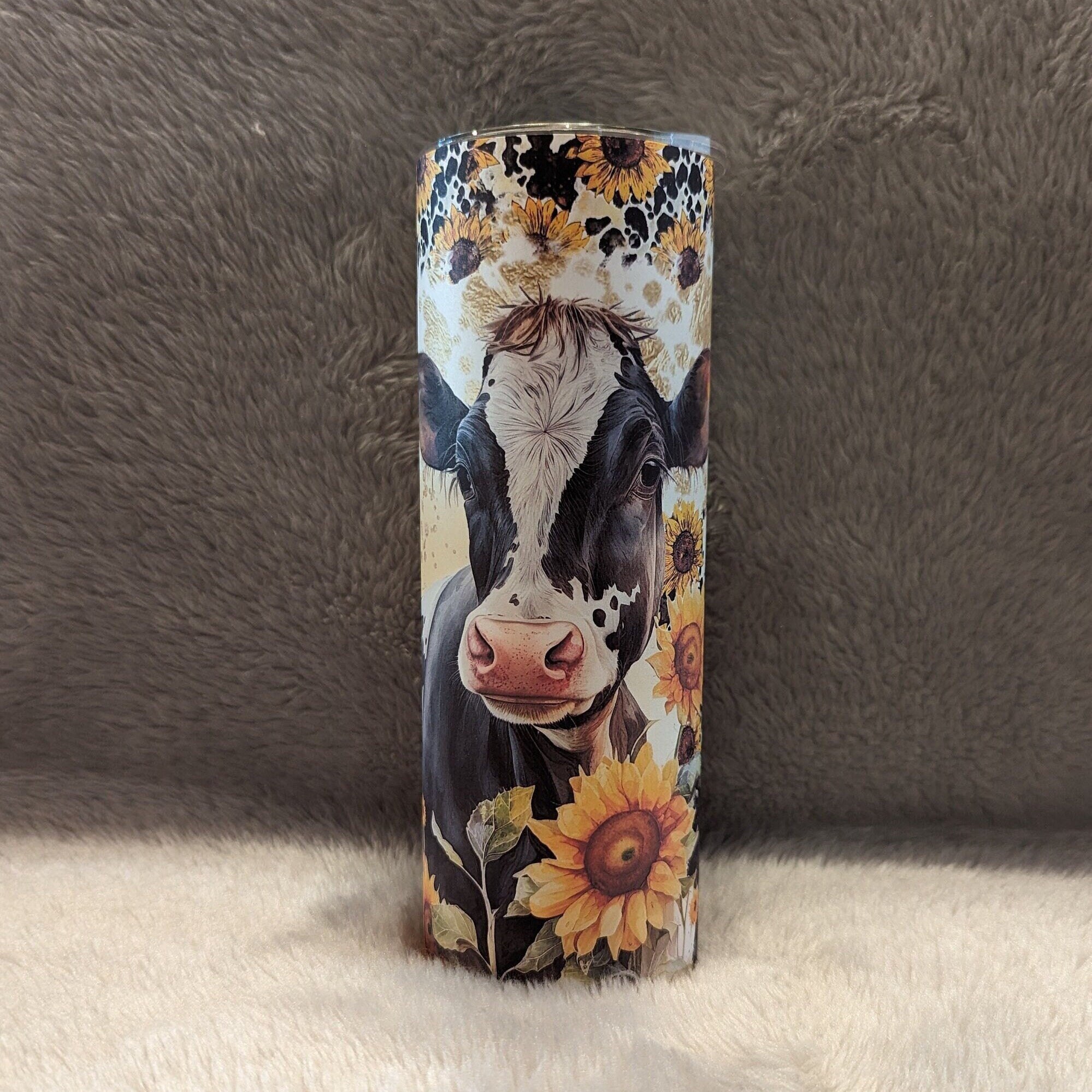 Heifer Cow Tumbler 20oz With Reusable Straw, Can Be Personalized