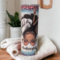 Baking Life Tumbler Featuring a Pretty African American Girl 20oz With Reusable Straw, Can Be Personalized