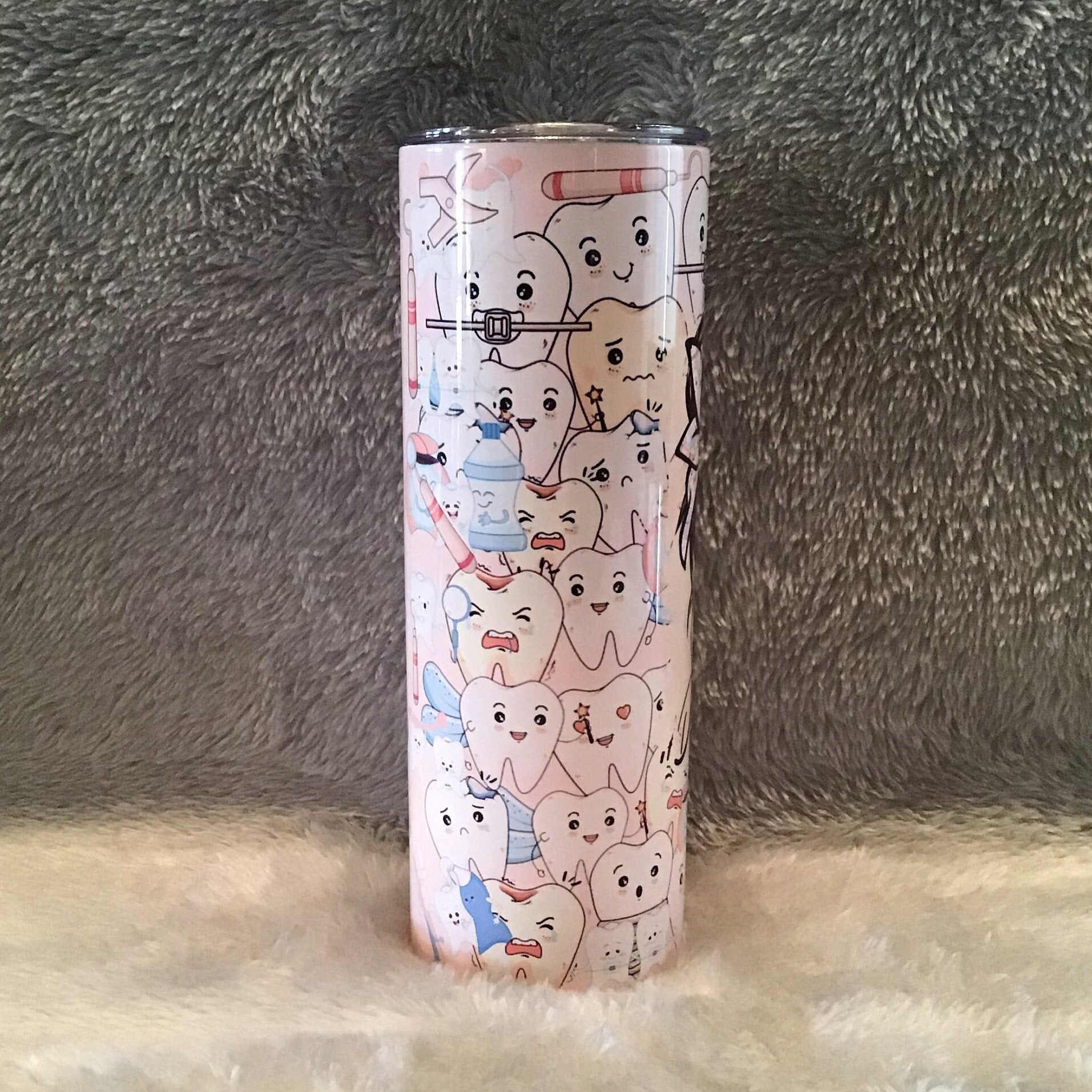 Dental Life Dentist Tumbler 20oz With Reusable Straw, Can Be Personalized