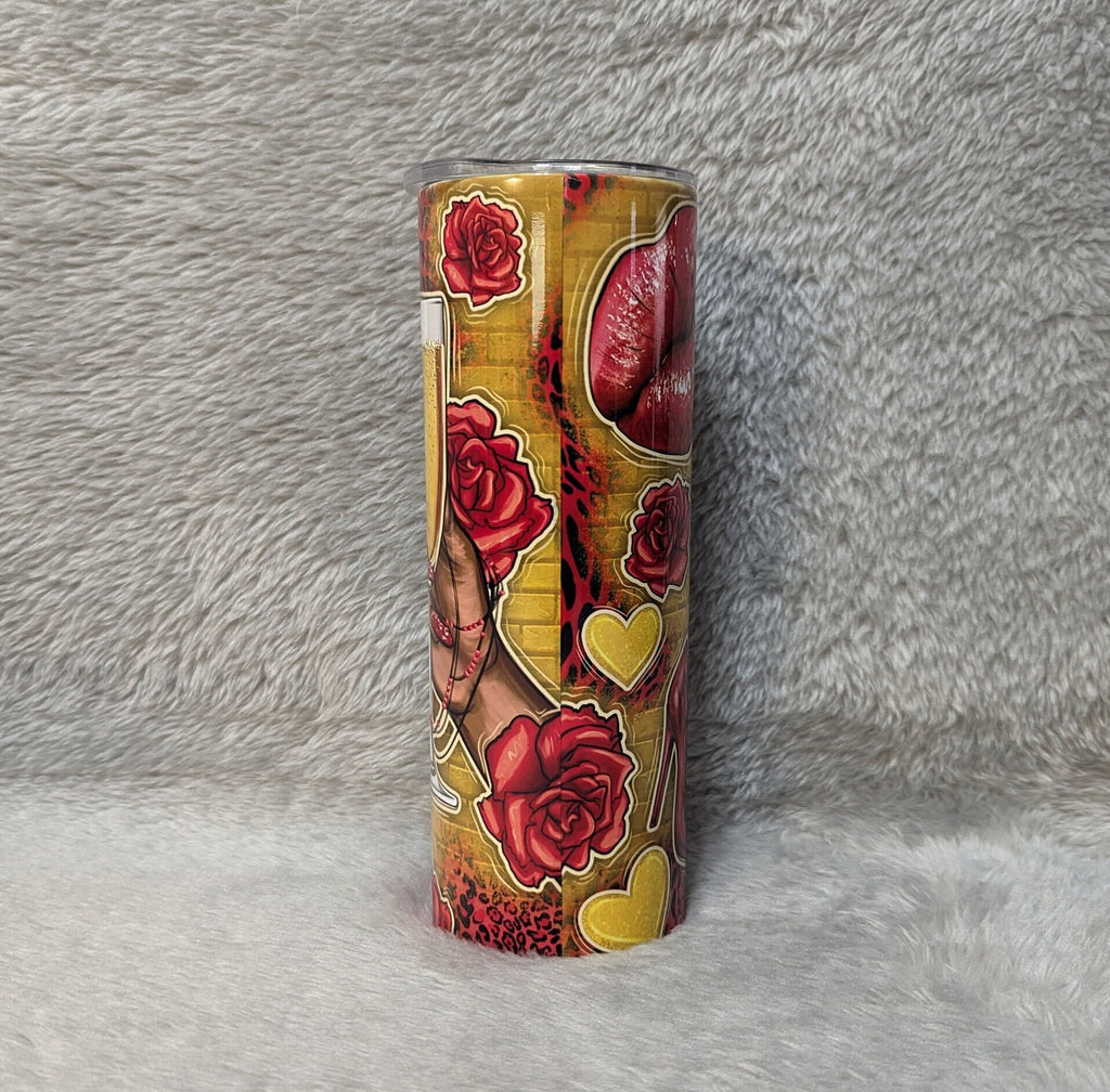 Beautiful Diva Tumbler 20oz With Reusable Straw