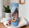 Pool Cow Tumbler 20oz With Reusable Straw, Can Be Personalized