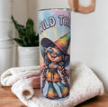 Wild Thing Girl Hippie Gnome Tumbler 20oz With Reusable Straw, Can Be Personalized
