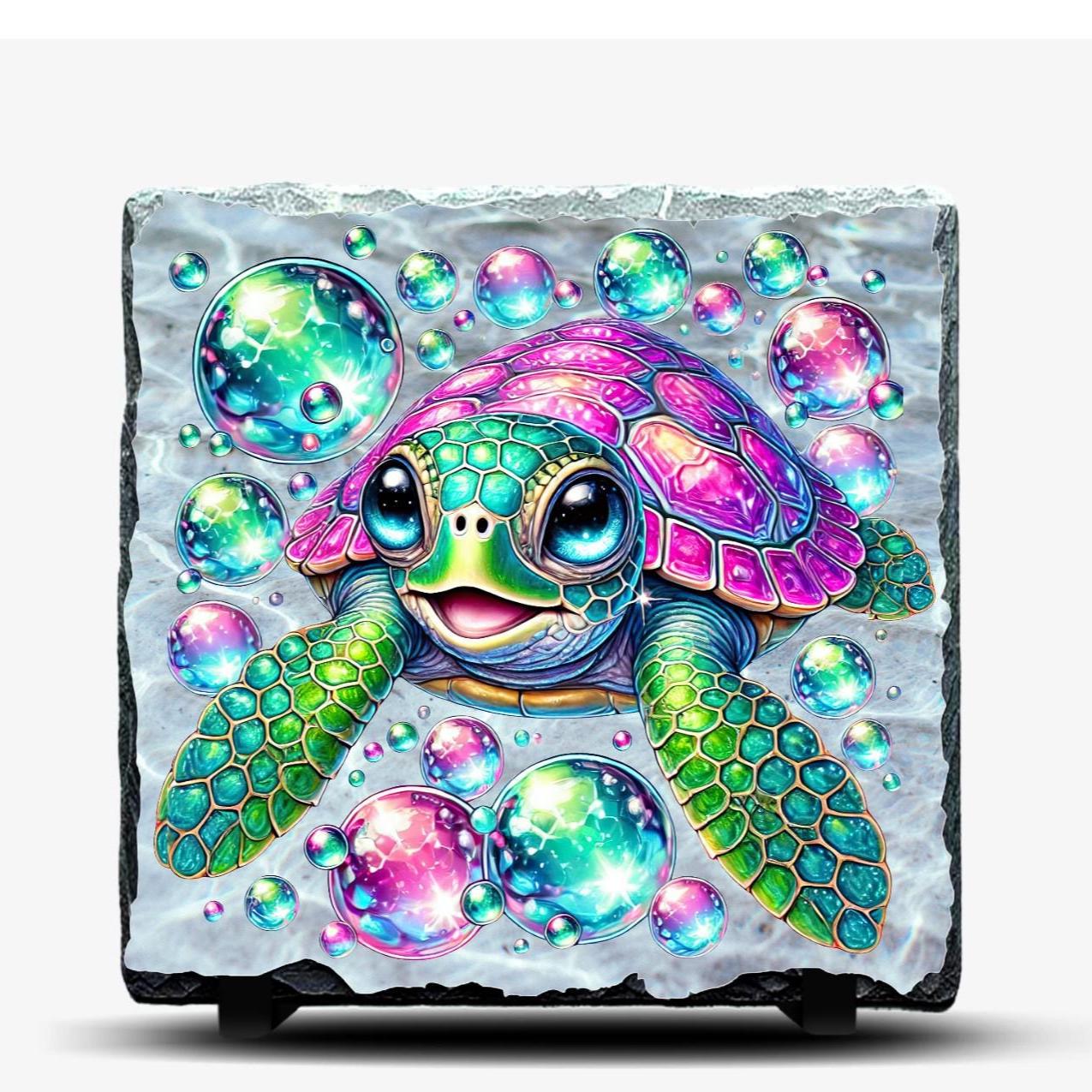 Slate Turtle Picture With Display Legs
