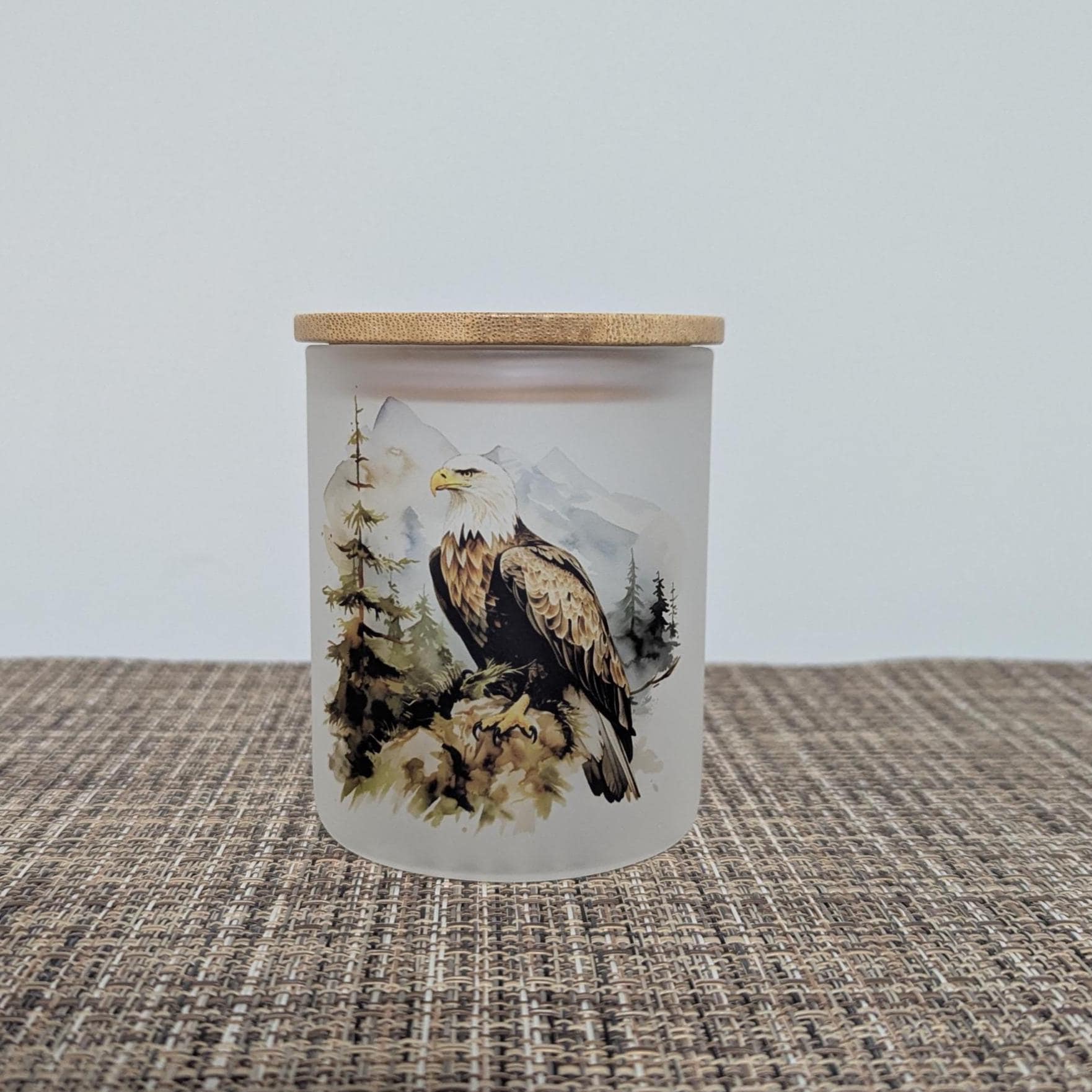 Eagle Candle Holder With A Battery Operated Flickering Tea Light