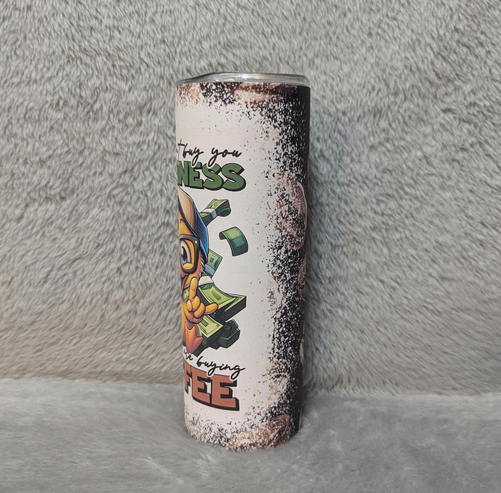 Money Can't Buy You Happiness Duck Tumbler 20oz With Reusable Straw, Can Be Personalized