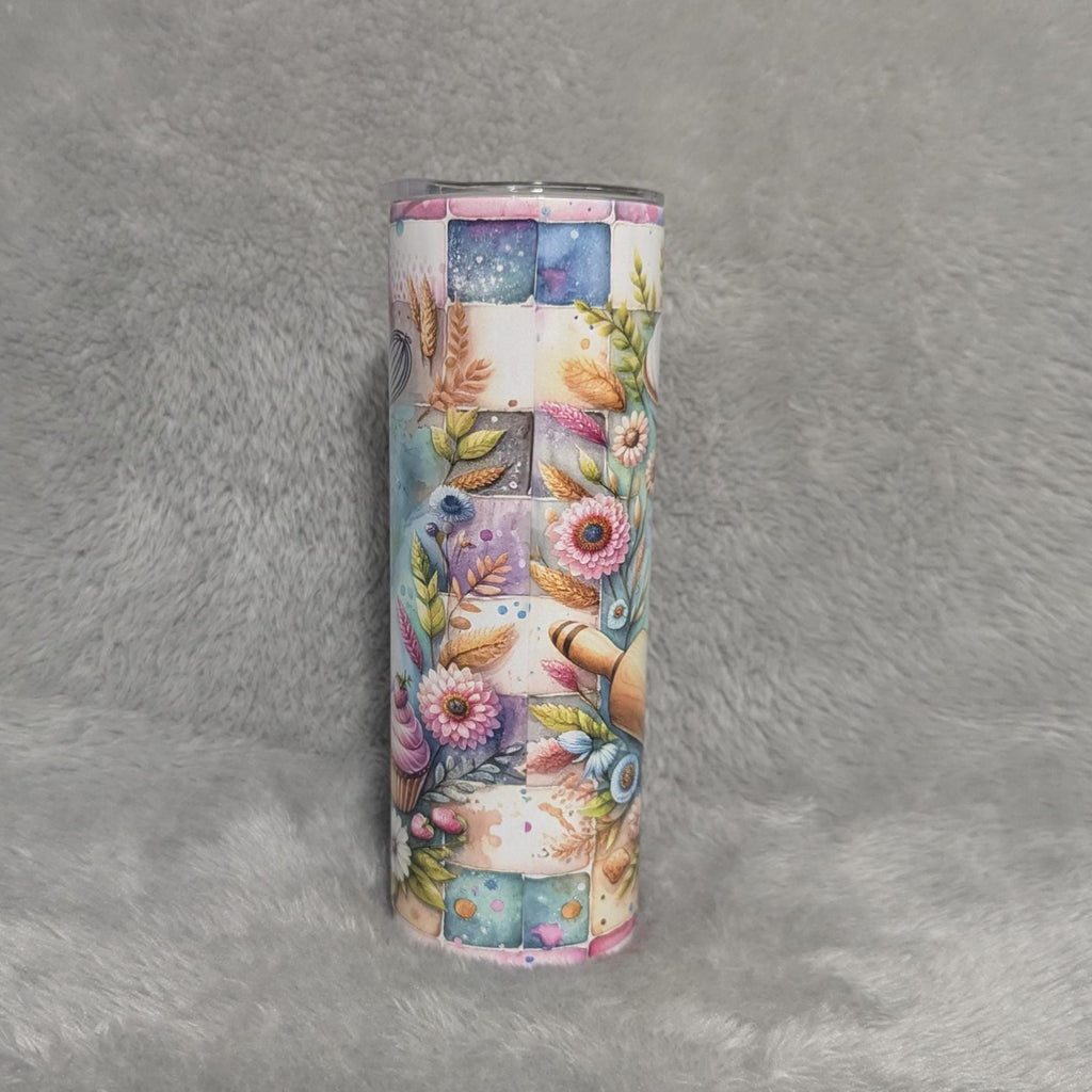 Life Is What You Bake It Tumbler 20oz With Reusable Straw