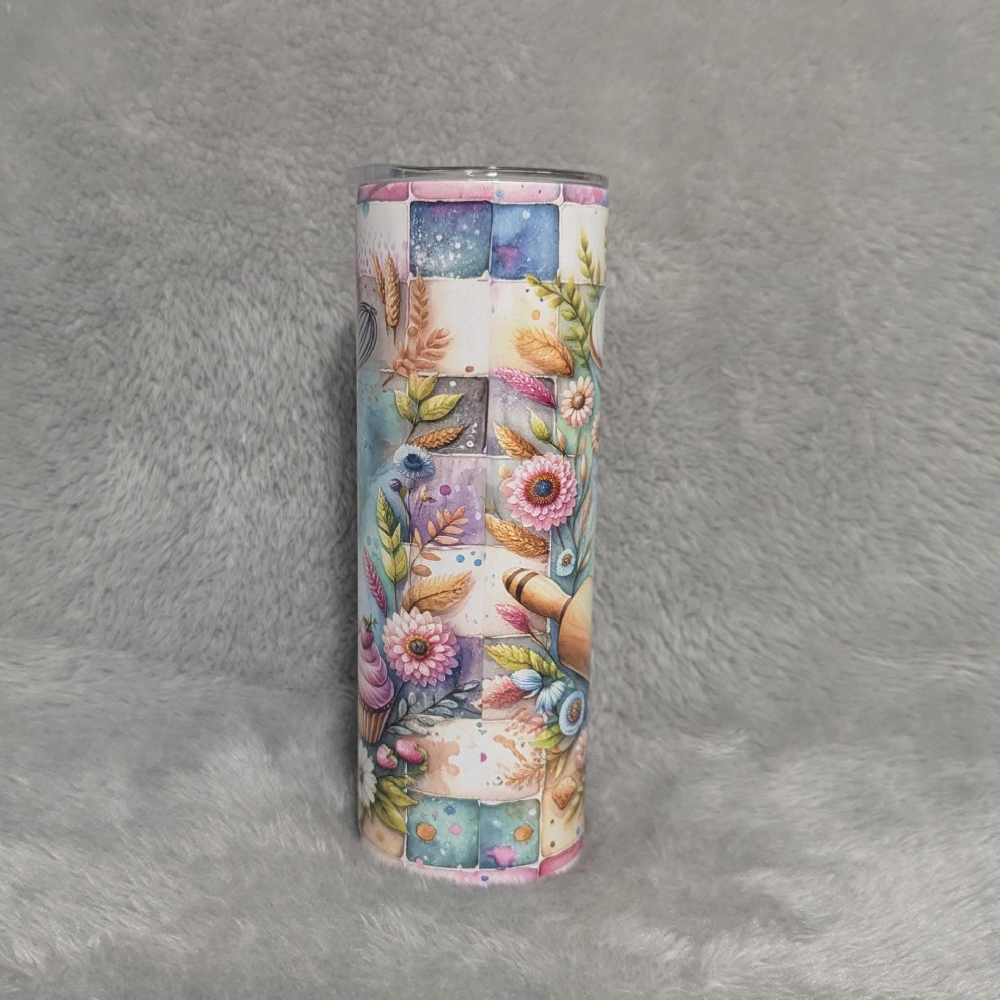 Life Is What You Bake It Tumbler 20oz With Reusable Straw
