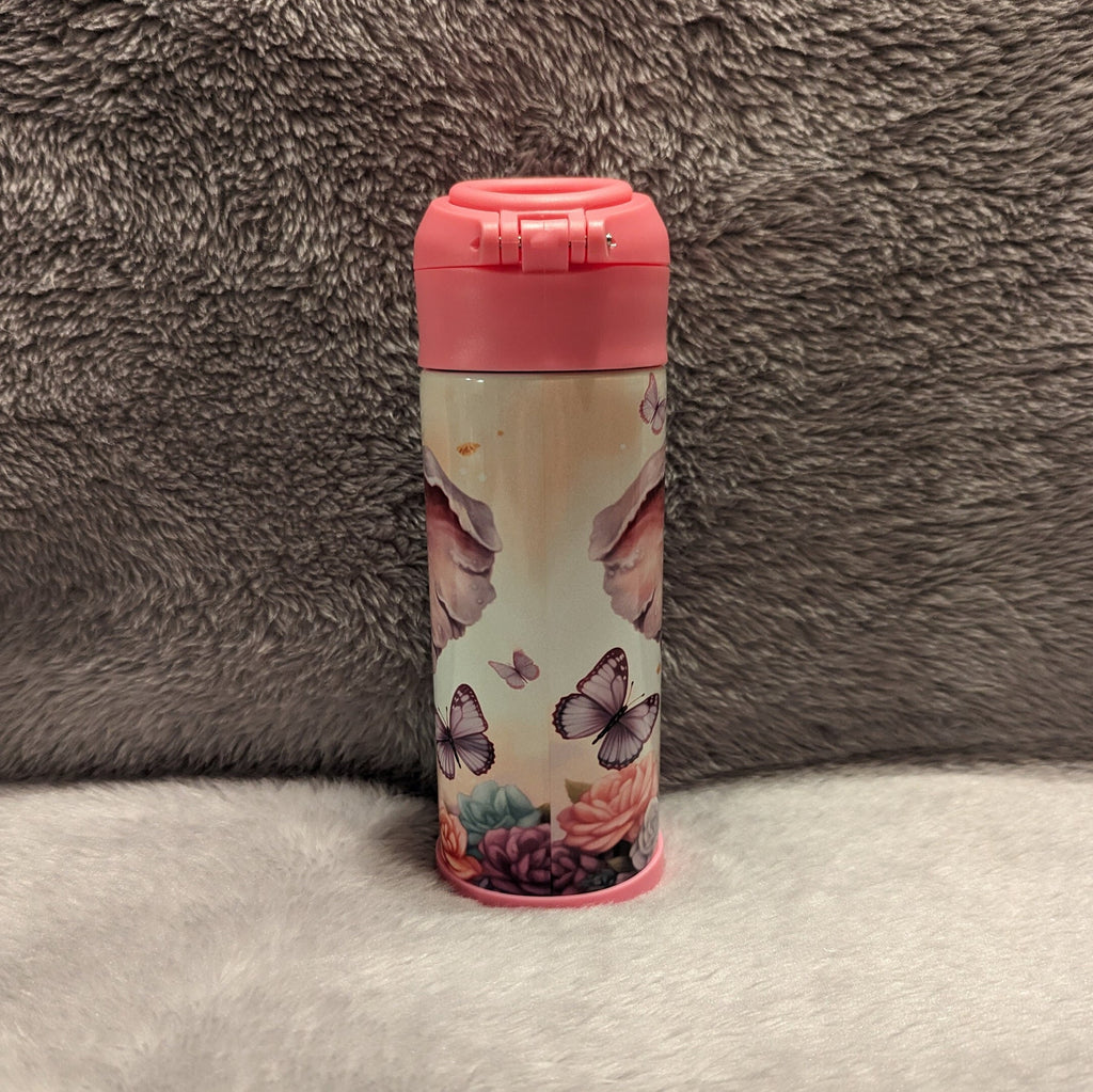 Kids Elephant Water Bottle 12oz With Reusable Straw Can Be Personalized