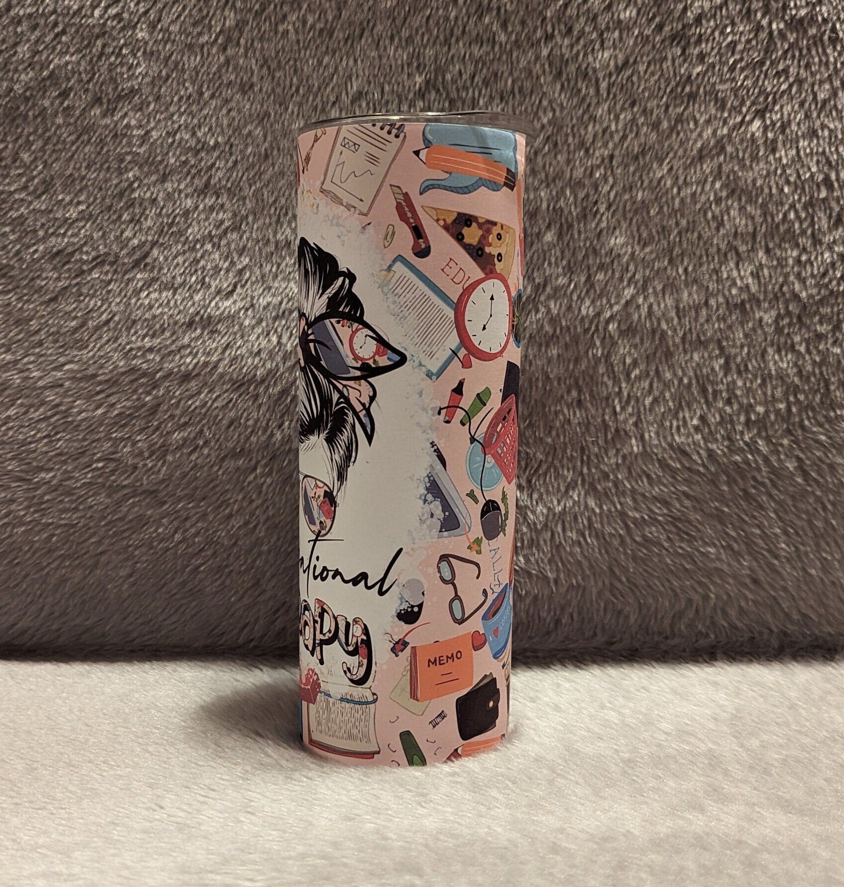 Occupational Therapy Tumbler 20oz With Reusable Straw, Can Be Personalized