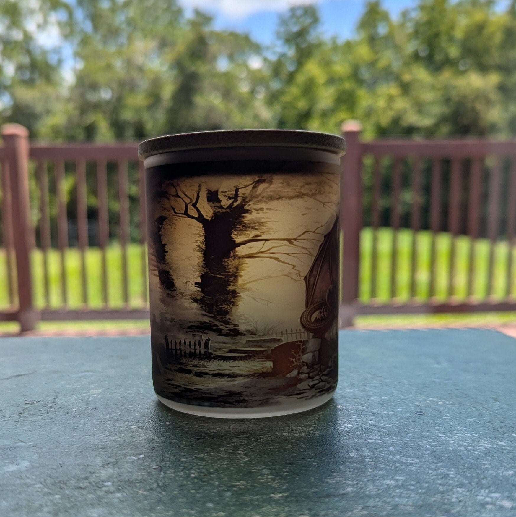 Dragon Candle Holder with Battery Operated Flickering Tea Light
