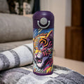 Kids Colorful Tiger Water Bottle 12oz With Reusable Straw Can Be Personalized
