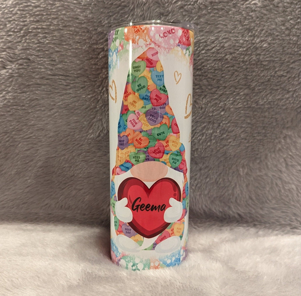 Gnome Tumbler 20oz With Reusable Straw, Can Be Personalized
