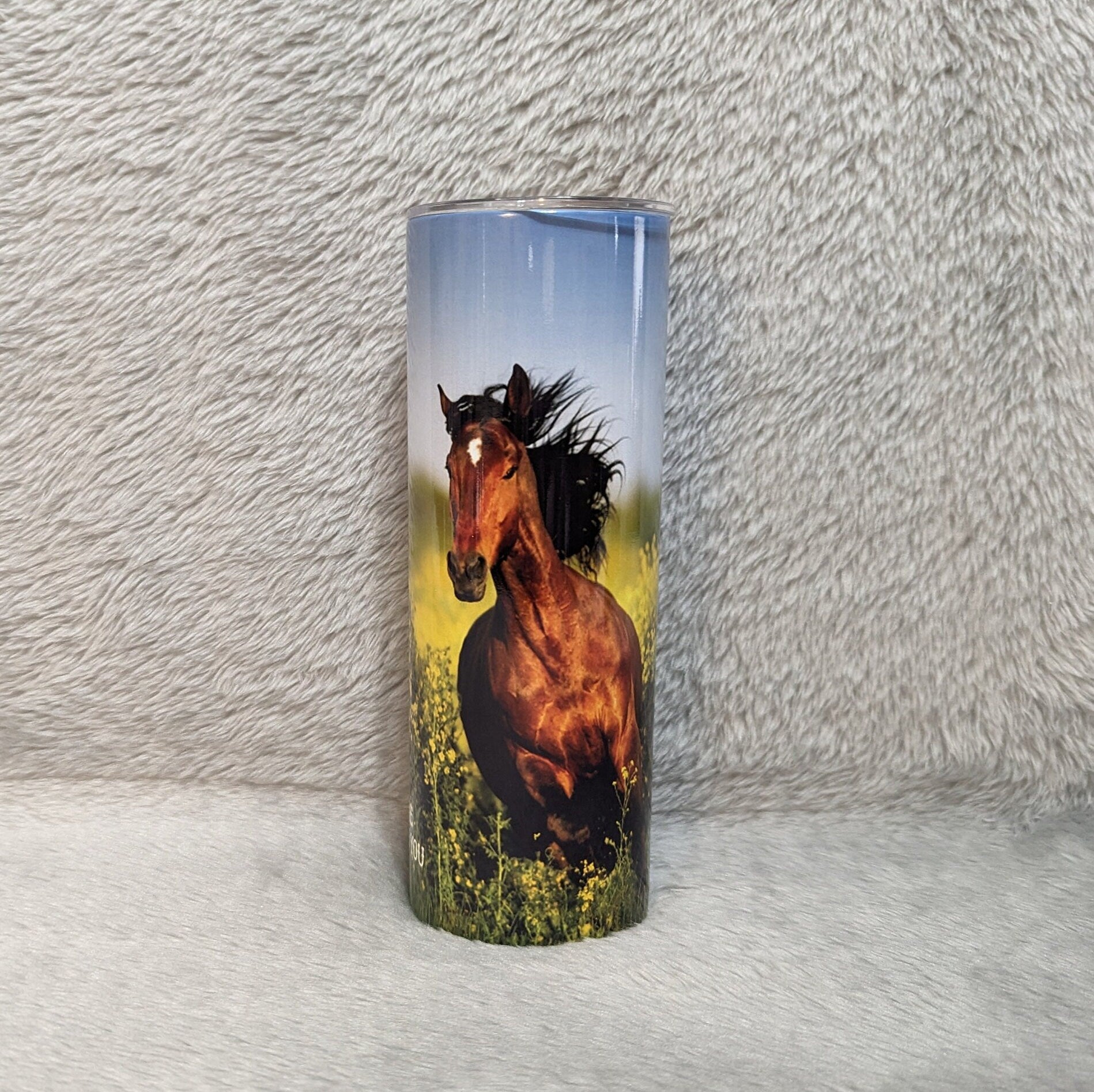 Never Forget Who You Are Horse Tumbler 20oz With Reusable Straw