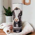 Adorable Calf Tumbler 20oz With Reusable Straw, Can Be Personalized