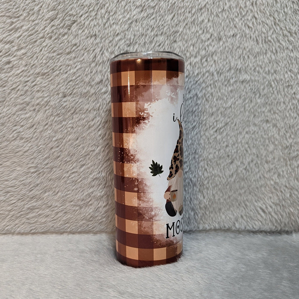 But I Think I Love Fall Most Of All Gnome Tumbler 20oz With Reusable Straw, Can Be Personalized