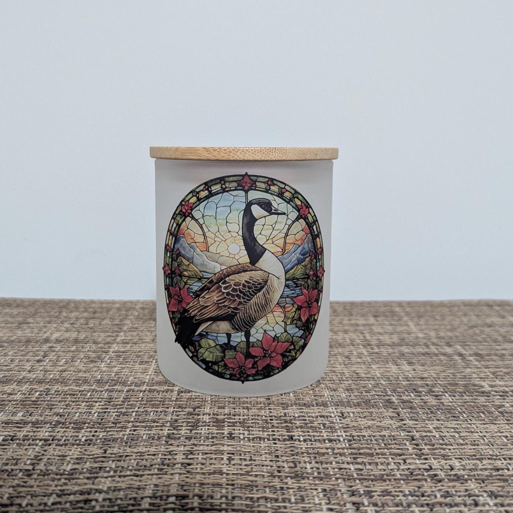 Goose Candle Holder With A Battery Operated Flickering Tea Light