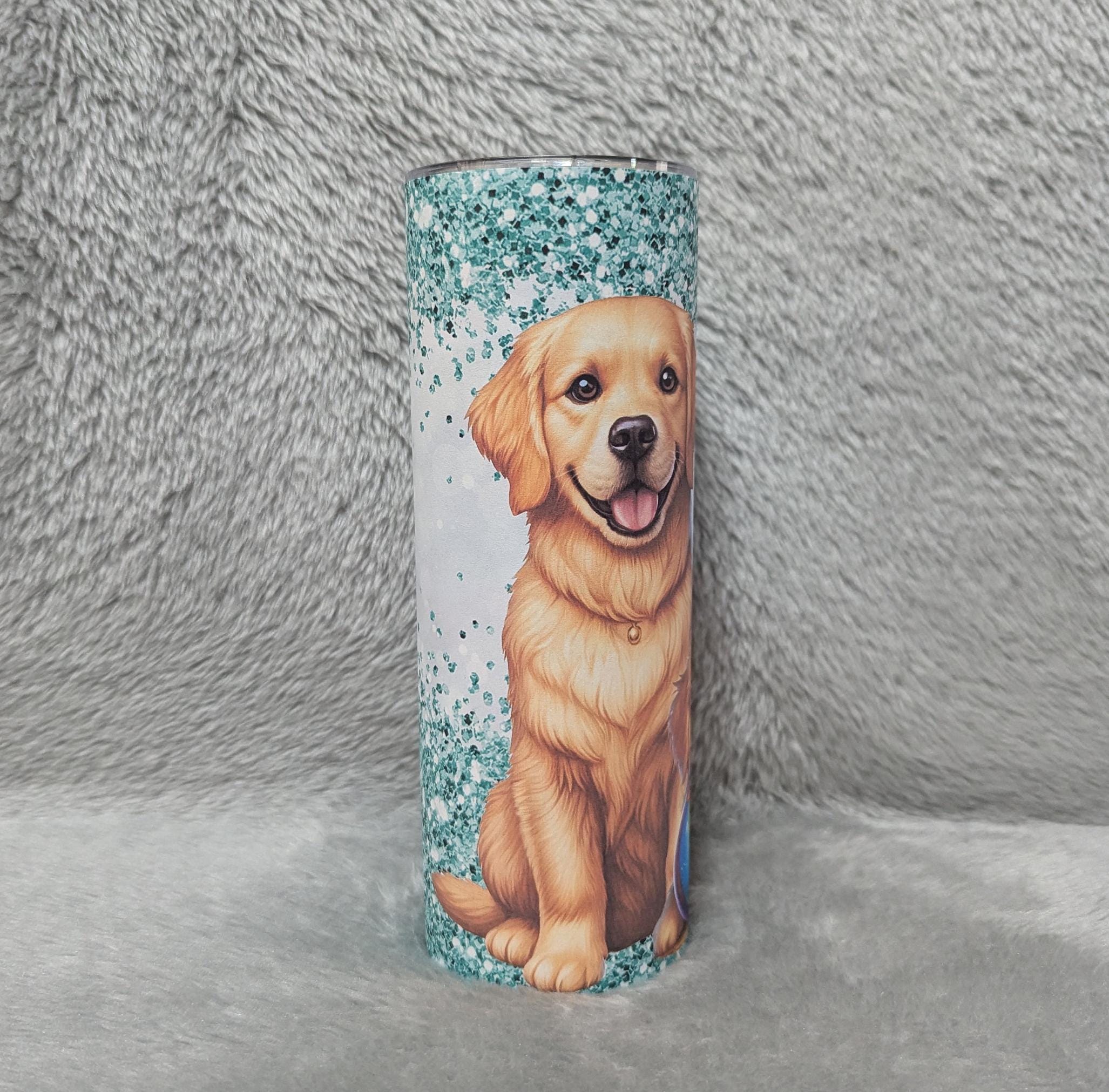 Labrador Retriever Dog Tumbler 20oz With Reusable Straw, Can Be Personalized