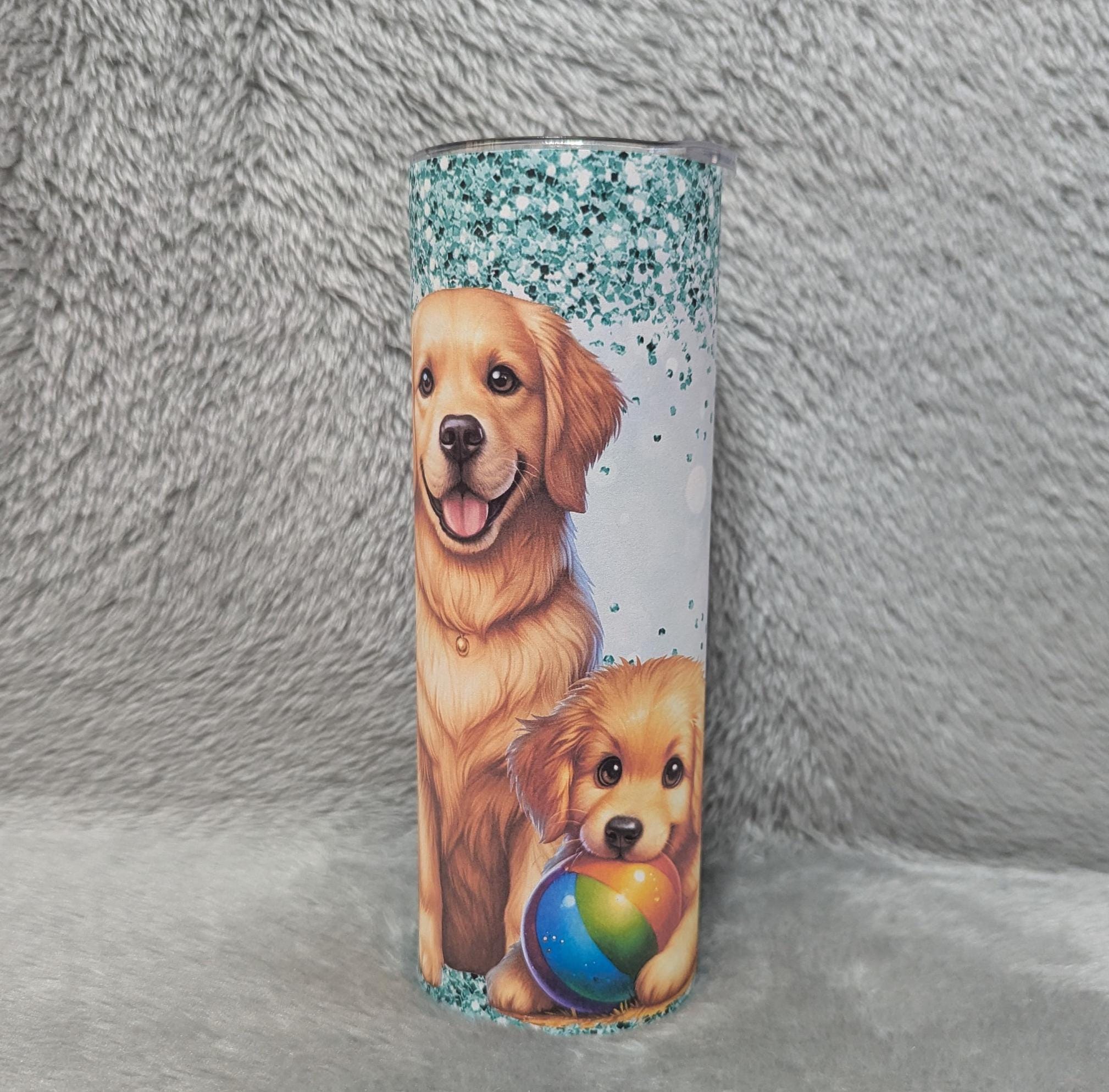 Labrador Retriever Dog Tumbler 20oz With Reusable Straw, Can Be Personalized