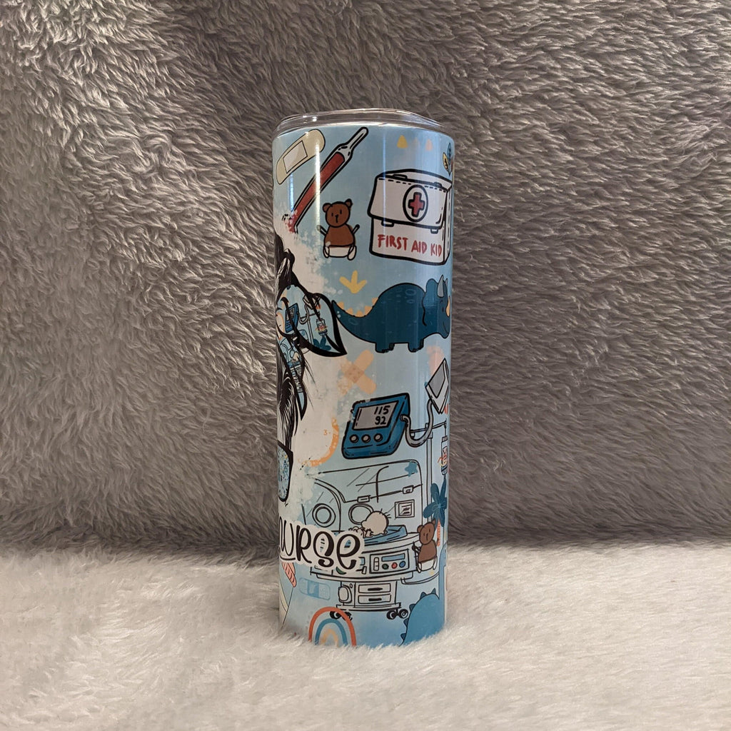 Pediatric Nurse Tumbler 20oz With Reusable Straw, Can Be Personalized