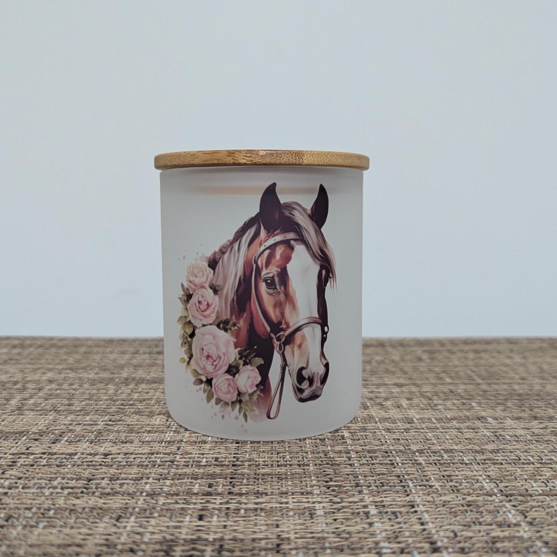 Horse Candle Holder With A Battery Operated Flickering Tea Light