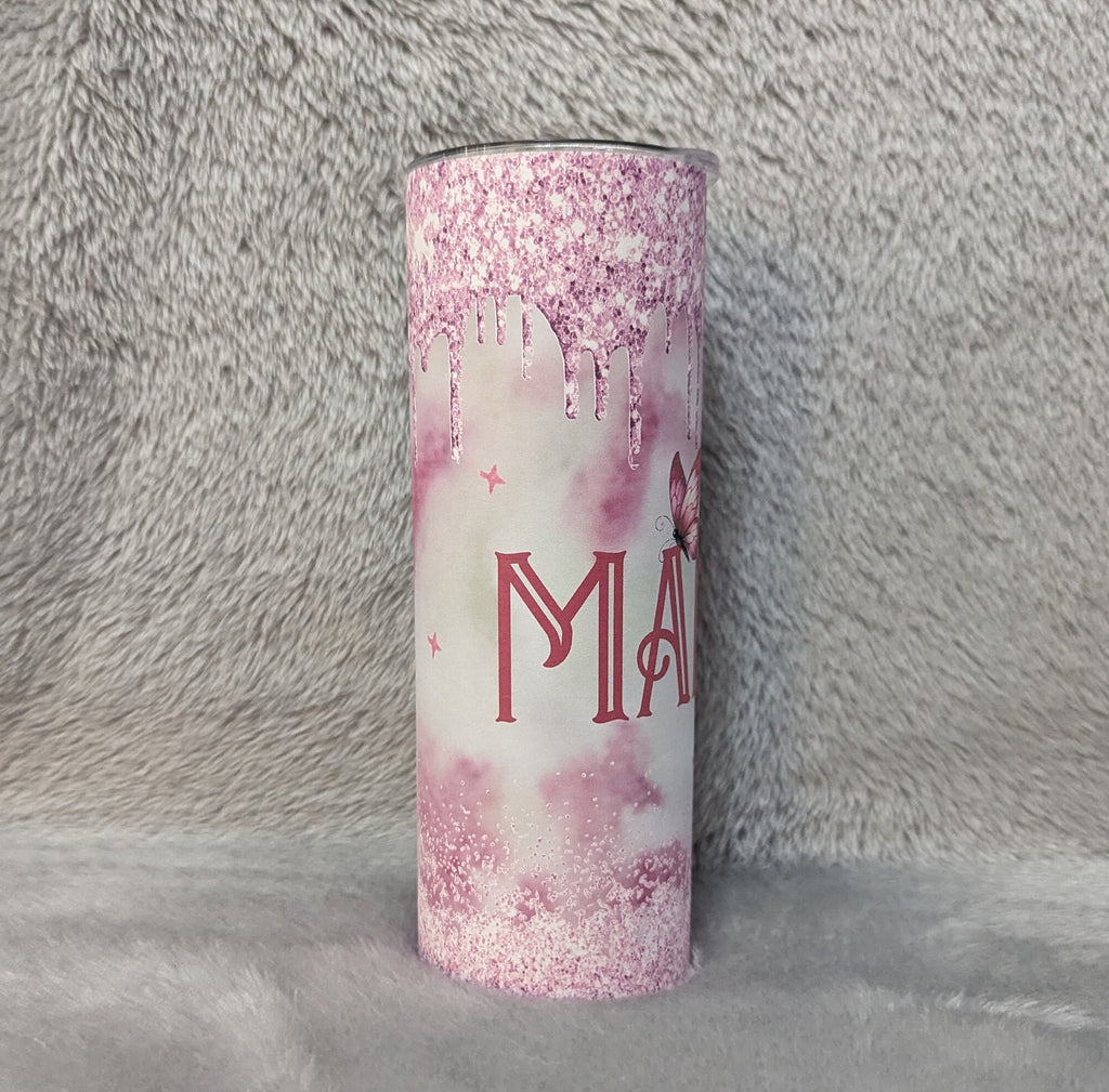 MAMA Tumbler With A Glitter Design 20oz With Reusable Straw, Can Be Personalized