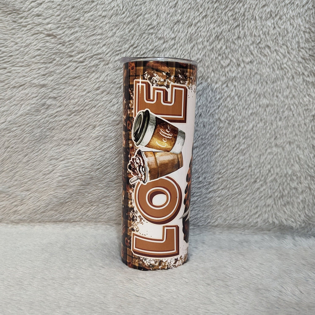 Gnome Love Coffee Tumbler 20oz With Reusable Straw, Can Be Personalized