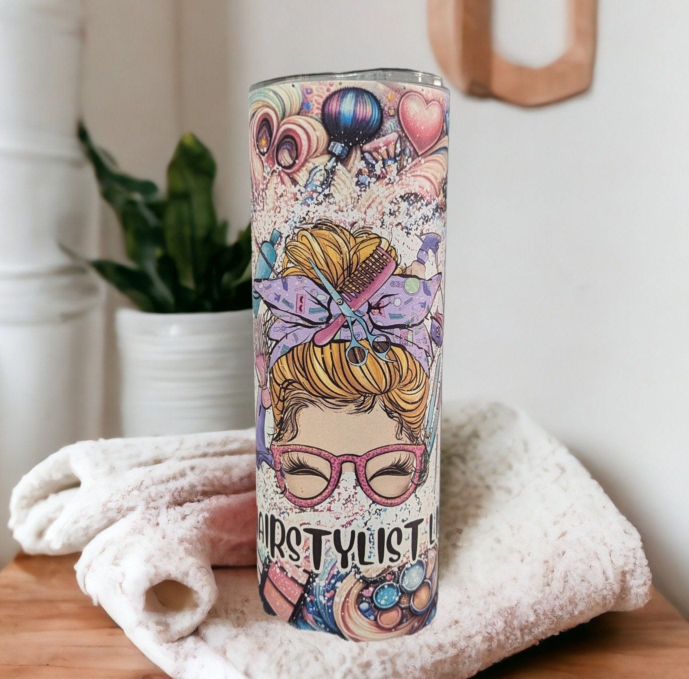 Hair Stylist Tumbler 20oz With Reusable Straw, Can Be Personalized