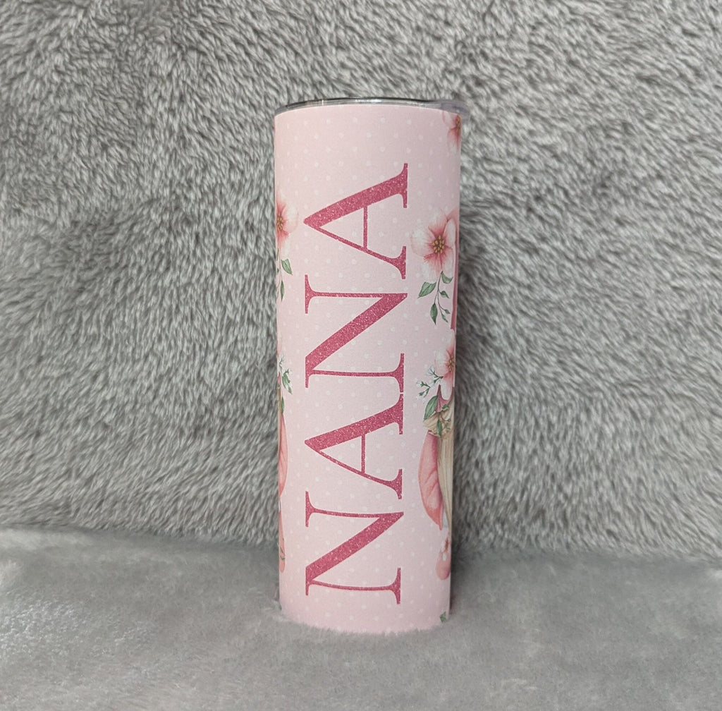 Nana Gnome Tumbler 20oz With Reusable Straw
