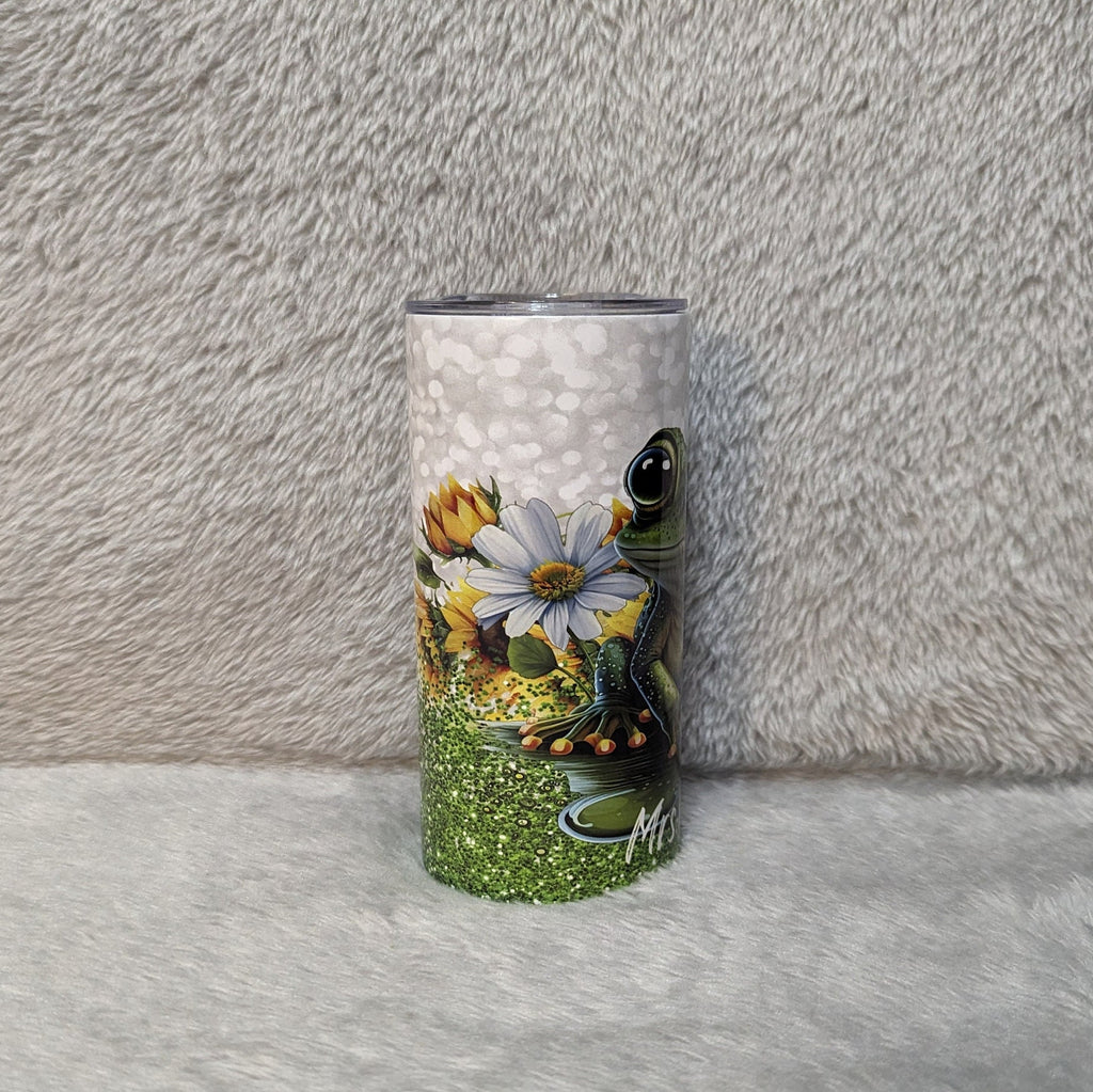 Kids Frog Tumbler 15oz With Reusable Straw, Can Be Personalized