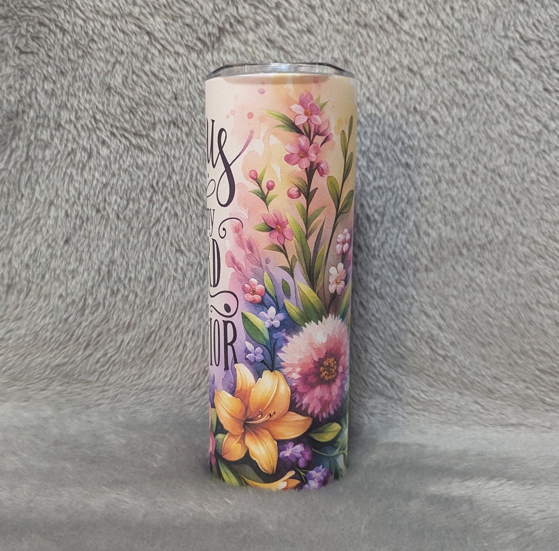 Jesus Is My Lord & Savior Tumbler - Christian Drinkware 20oz With Reusable Straw