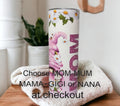 Gnome Tumbler with Gnomes and Daisies 20oz With Reusable Straw, Can Be Personalized