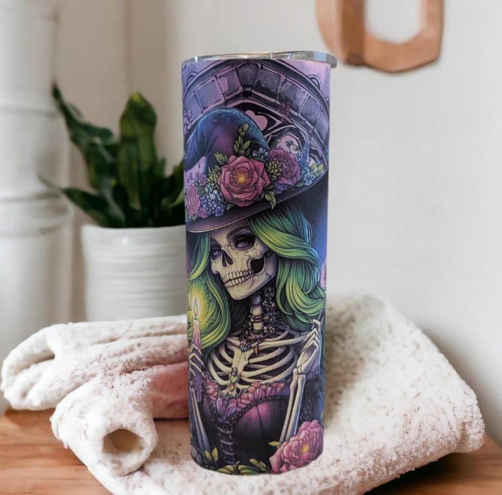 Witch Tumbler 20oz With Reusable Straw, Can Be Personalized
