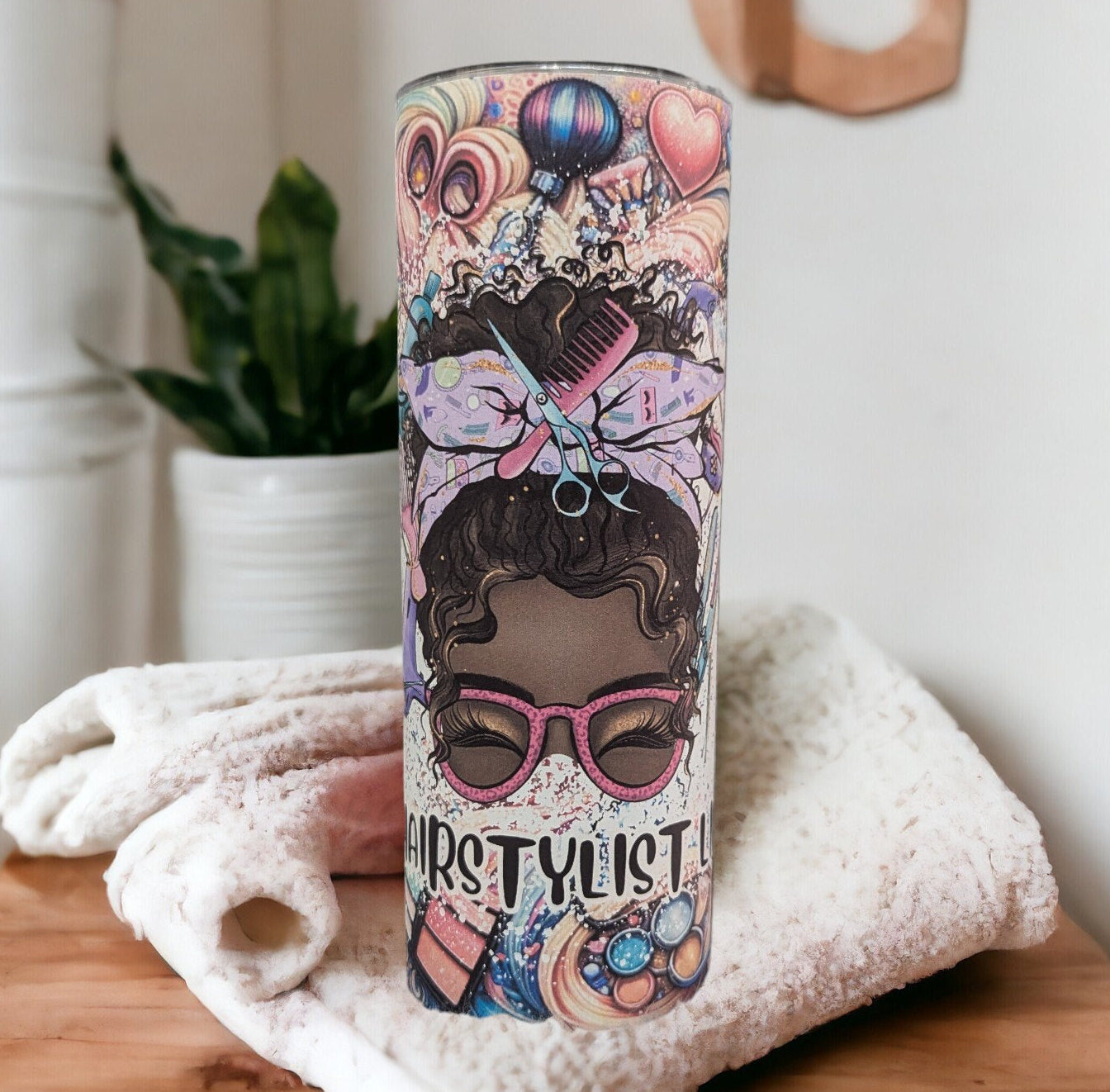 Hair Stylist Tumbler 20oz With Reusable Straw, Can Be Personalized