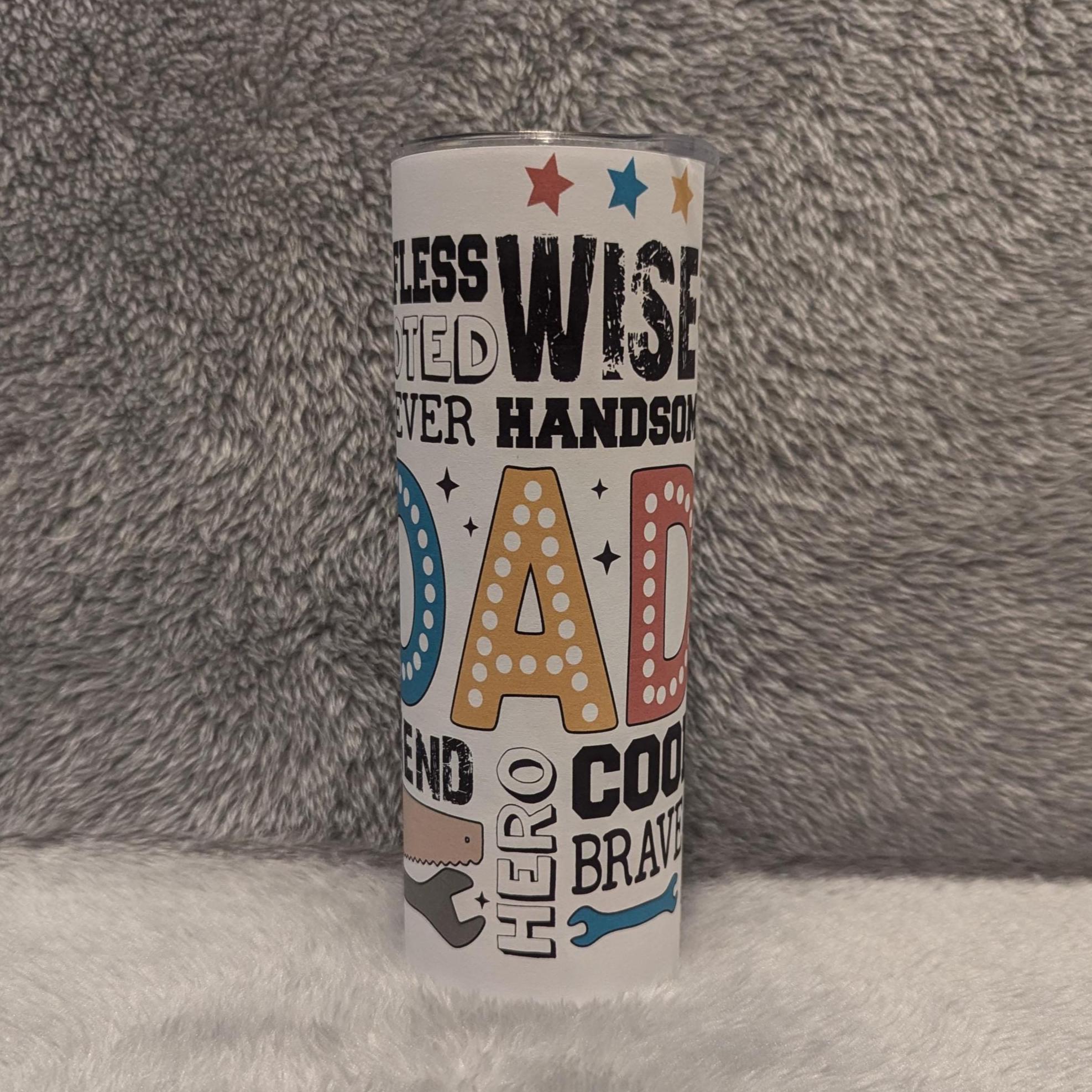 Dad Tumbler 20oz With Reusable Straw