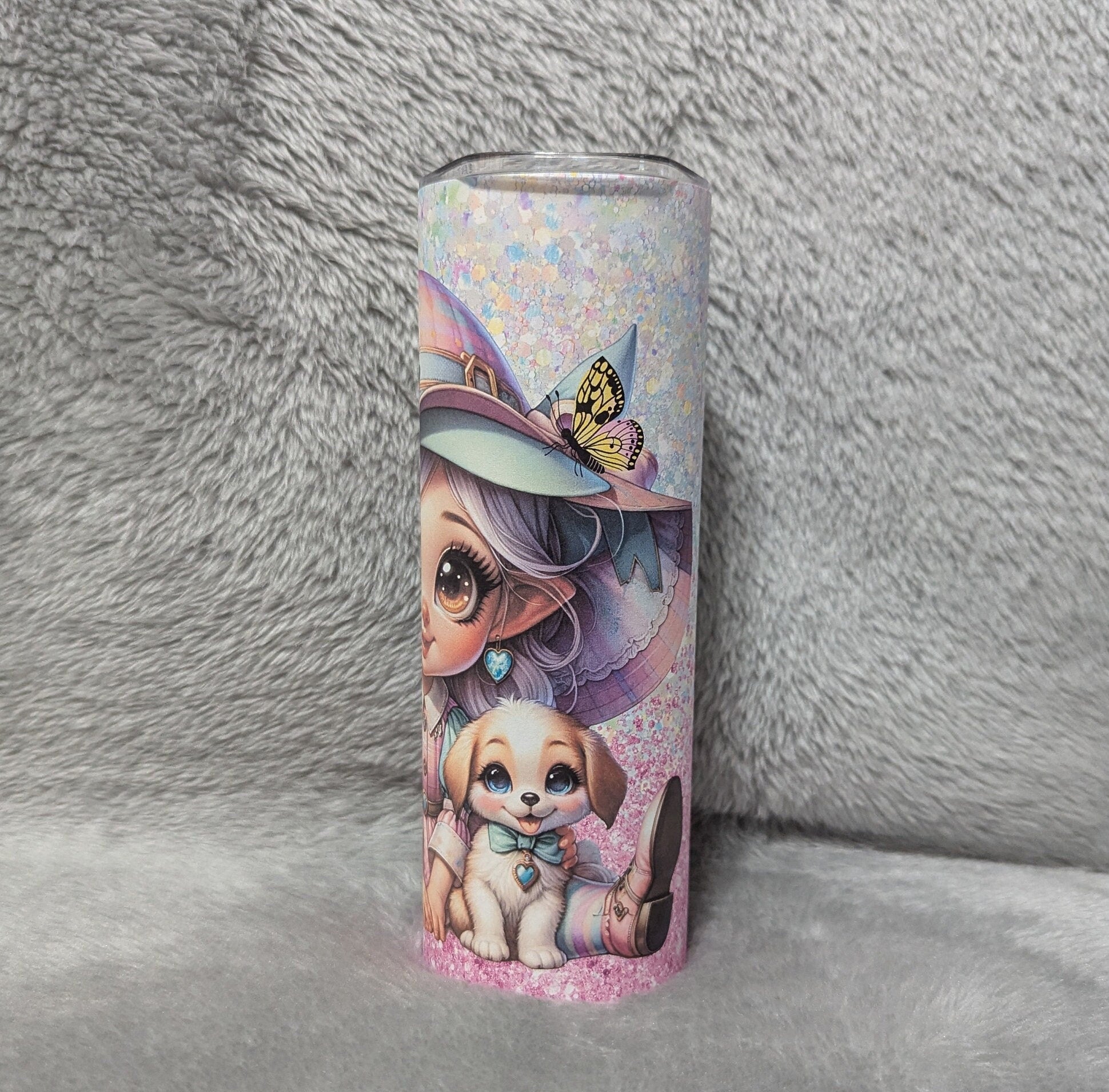 Pretty Girl Gnome Tumbler 20oz With Reusable Straw, Can Be Personalized