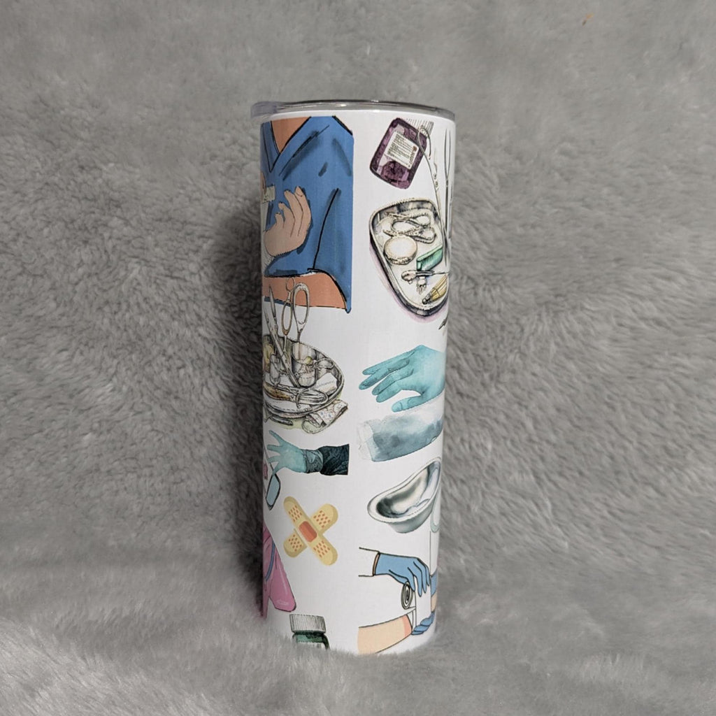 Wound Care Nurse Tumbler 20oz With Reusable Straw
