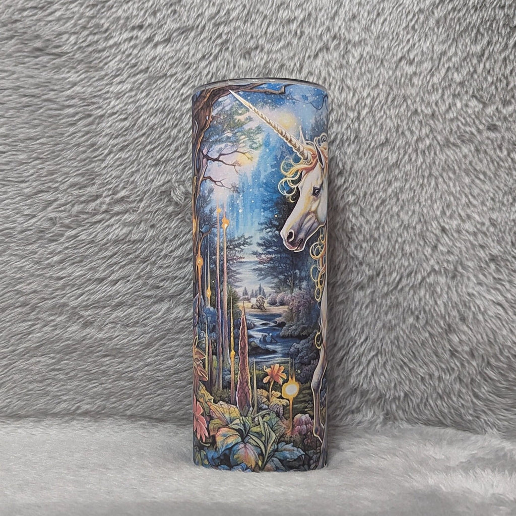 Mystical Unicorn Tumbler 20oz With Reusable Straw, Can Be Personalized