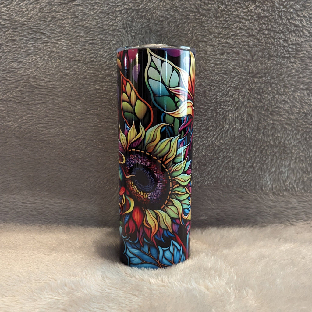 Gorgeous Sunflower Tumbler 20oz With Reusable Straw