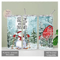 Winter Snowman Tumbler 20oz With Reusable Straw, Can Be Personalized