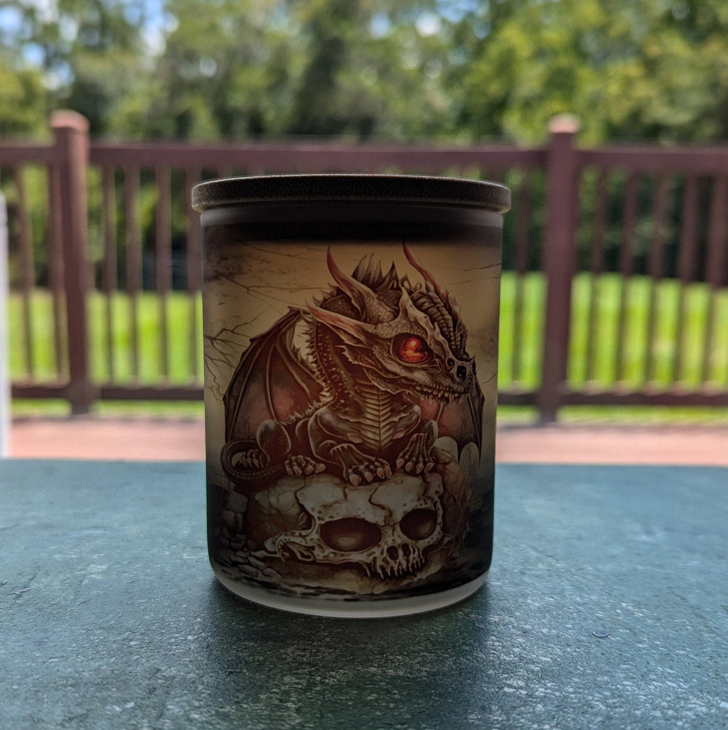 Dragon Candle Holder with Battery Operated Flickering Tea Light