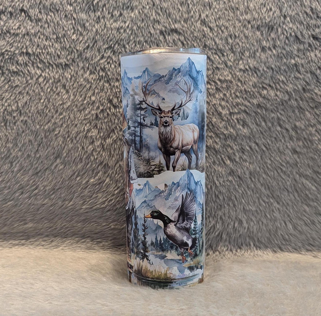 Man Hunting Affirmations Tumbler 20oz With Reusable Straw