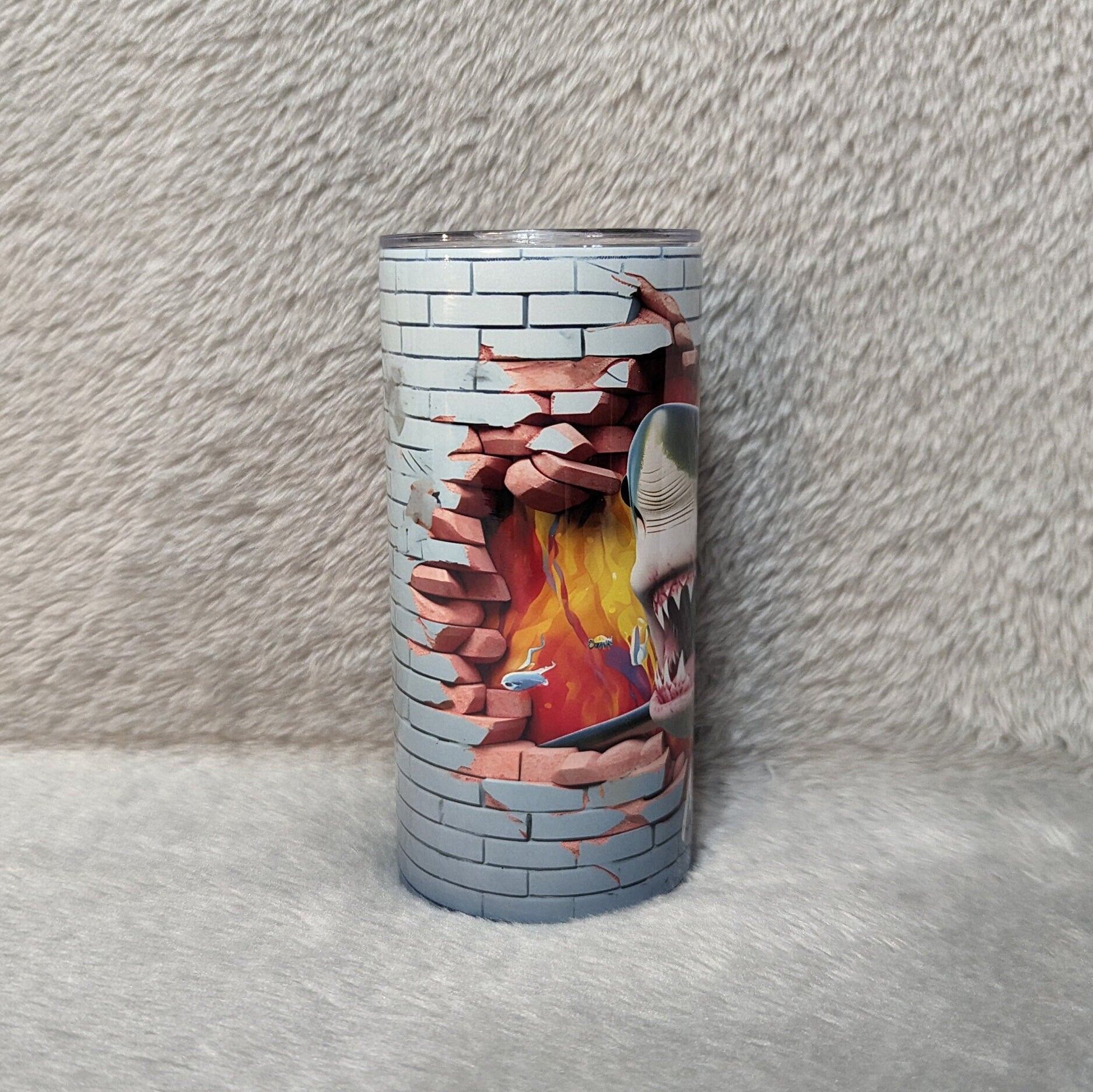 Kids Shark Tumbler 15oz With Reusable Straw, Can Be Personalized
