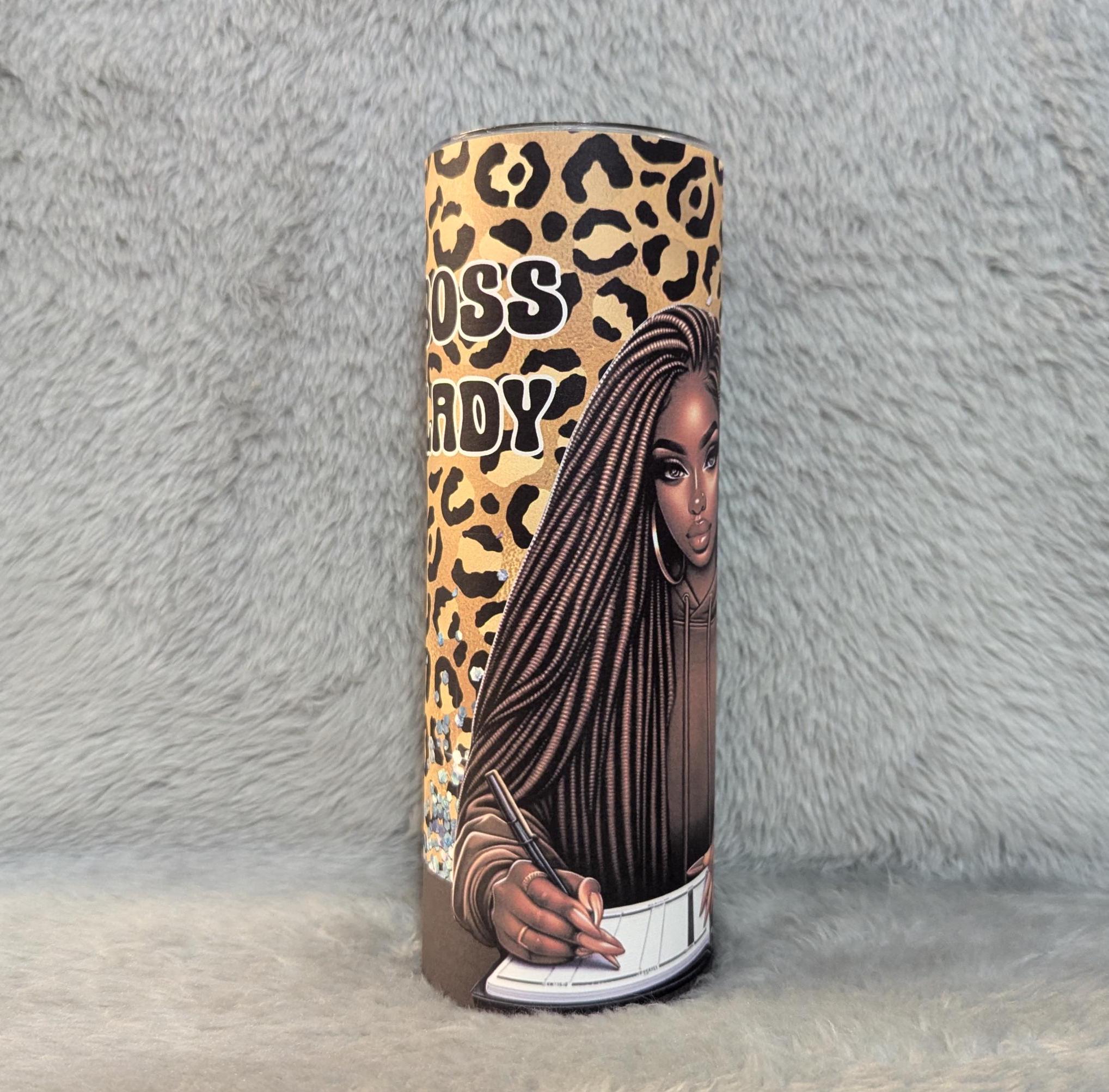 Boss Lady Tumbler 20oz With Reusable Straw, Can Be Personalized