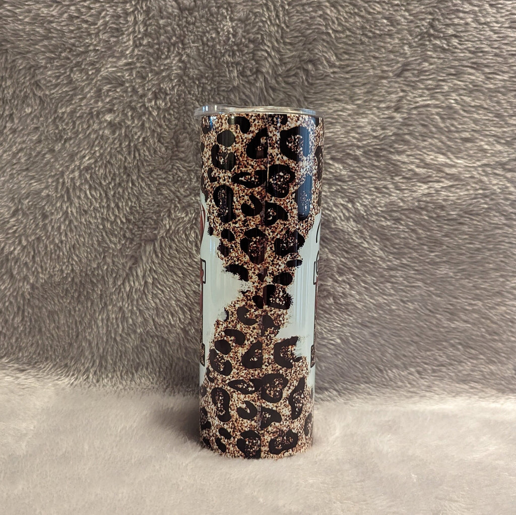 Football Mom Tumbler 20oz With Reusable Straw