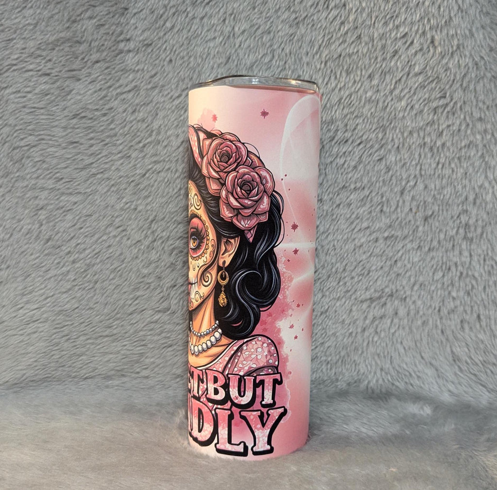 Sweet But Deadly Girl Tumbler 20oz With Reusable Straw, Can Be Personalized