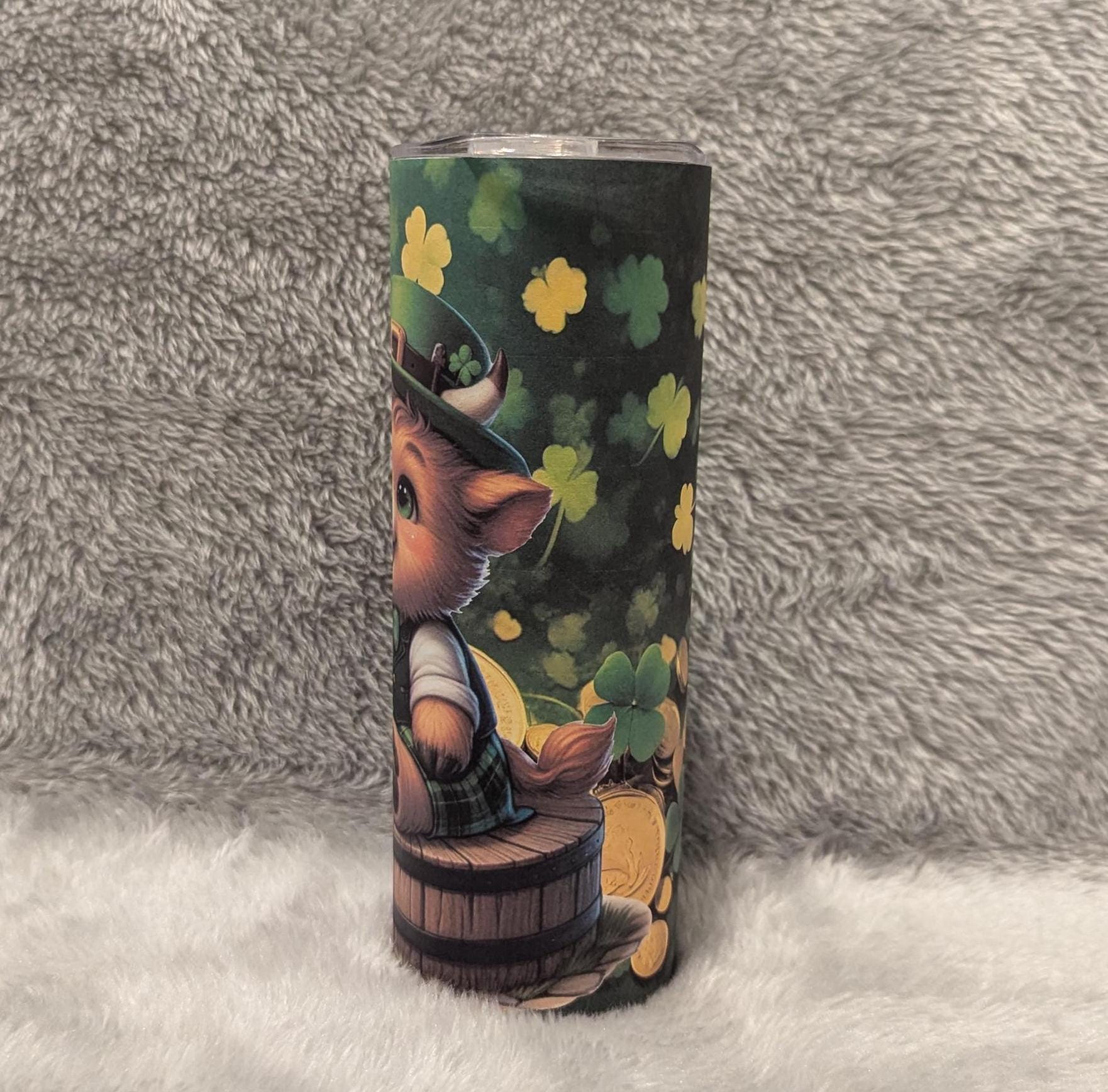 Irish Highland Cow Tumbler 20oz With Reusable Straw, Can Be Personalized