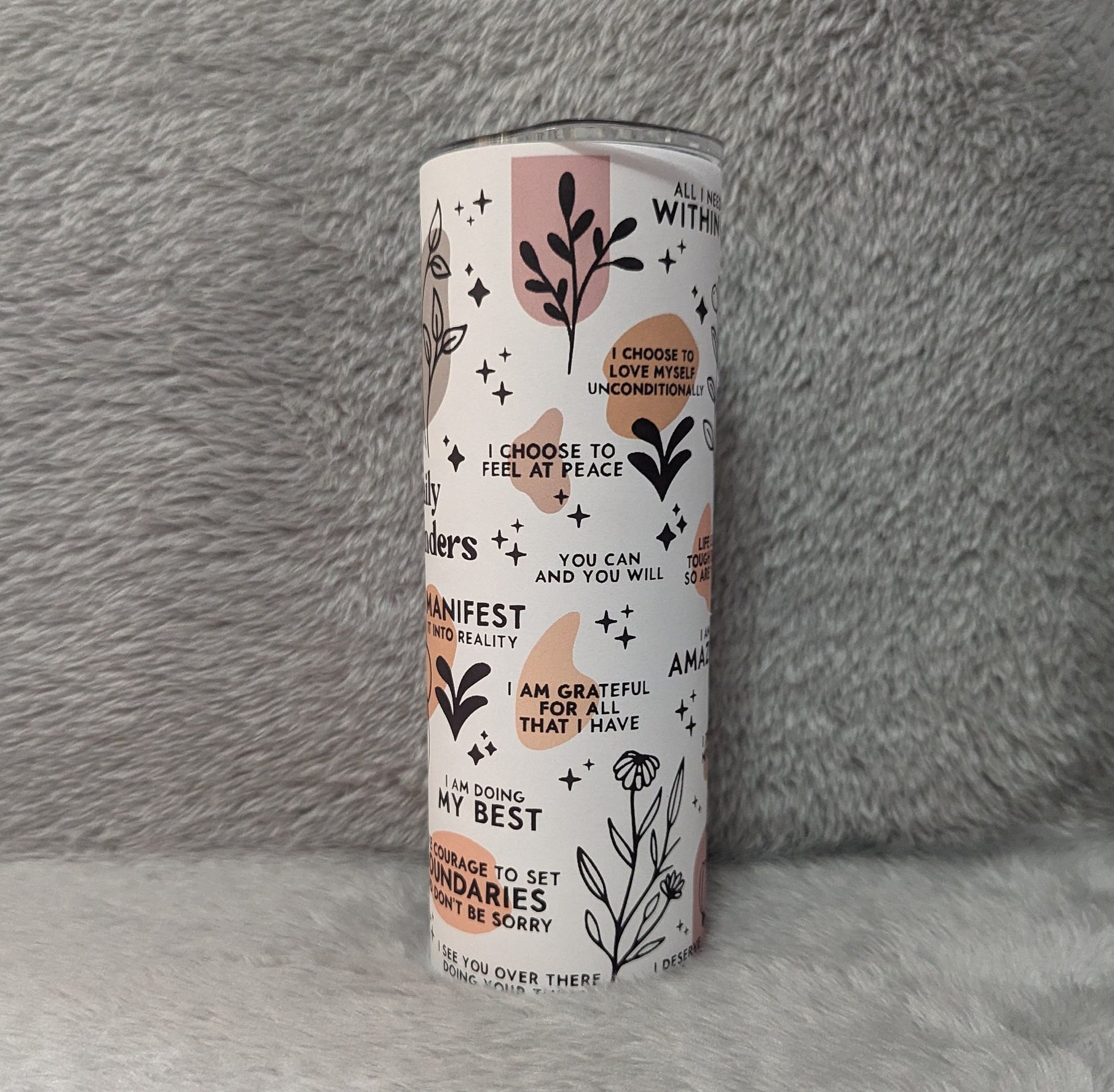Daily Reminder Tumbler 20oz With Reusable Straw