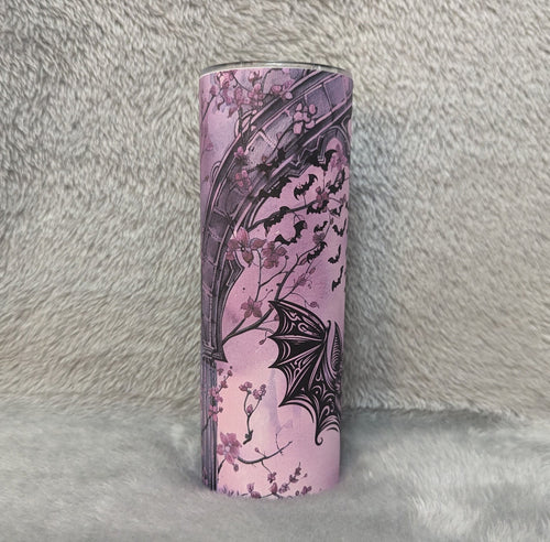 Bat Tumbler 20oz With Reusable Straw, Can Be Personalized